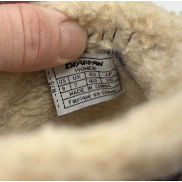 Bearpaw Brown Faux Fur Suede Lace Hiker Ankle Boot Booties Size 9 - Picture 9 of 10